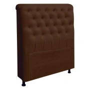 Cabeceira 88 Suedy Marron/Botão Marron