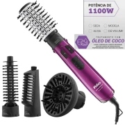 Escova Rotativa c/ 2 Sentidos e Velocidades, 1100W PEC07R +Difuso +Alisadora +Modeladora