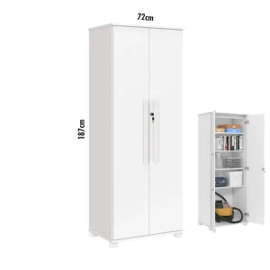 Multiuso Dallas 2 Portas 100% MDF - com chave e pés de fabrica