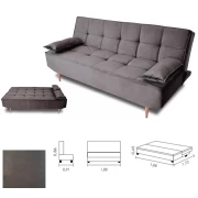 Sofá Cama 148 RUBI - TC 751 Veludo
